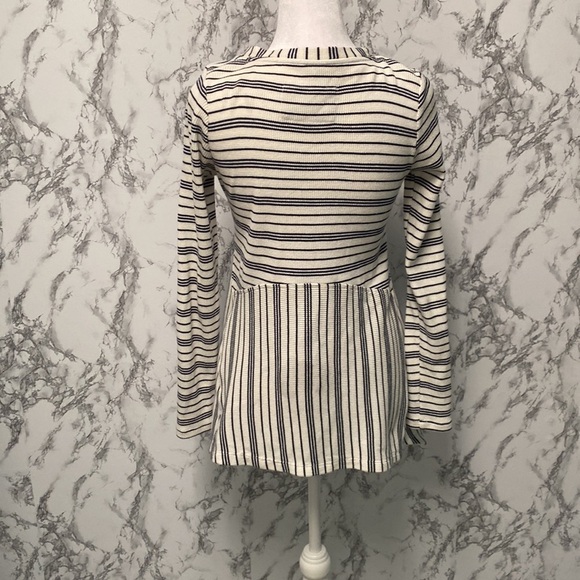Maeve Anthropologie Eliza Henley Babydoll Women's Tunic Striped Size XS - Picture 7 of 12